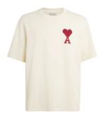 AMI PARIS Ami De Coeur UTS362.726 -  White Cream Zig Zag T-Shirt