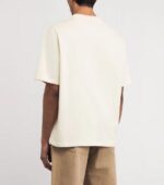 AMI PARIS Ami De Coeur UTS362.726 -  White Cream Zig Zag T-Shirt - Image 5