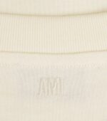 AMI PARIS Ami De Coeur UTS362.726 -  White Cream Zig Zag T-Shirt - Image 4