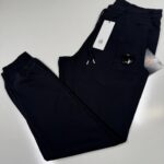 CP COMPANY 161A JOGGING PANT IN LIGHT  FLEECE - BLACK / 999