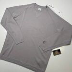 CP Company 117A Light Terry Knitted crew neck  pullover in grey  -Colour code - 913 / Drizzle grey