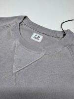 CP Company 117A Light Terry Knitted crew neck  pullover in grey  -Colour code - 913 / Drizzle grey - Image 7