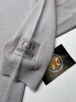 CP Company 117A Light Terry Knitted crew neck  pullover in grey  -Colour code - 913 / Drizzle grey - Image 8