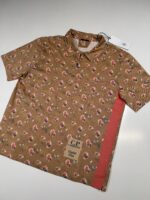 C.P. Company 283A sponged print cotton tacting polo shirt  - Pastry Shell Orange