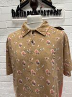 C.P. Company 283A sponged print cotton tacting polo shirt  - Pastry Shell Orange - Image 6