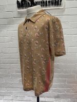 C.P. Company 283A sponged print cotton tacting polo shirt  - Pastry Shell Orange - Image 7