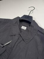 C.P. Company 108A Flatt Nylon Overshirt in Black - Small / P2P 21” - Image 3