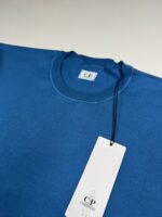 CP company 168A crew knit in sea island cotton.  Colour - Lyon’s Blu - Image 3