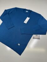 CP company 168A crew knit in sea island cotton.  Colour - Lyon’s Blu - Image 4