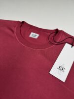 CP company 168A crew knit in sea island cotton.  Colour - Red Bud - Image 3