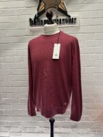 CP company 168A crew knit in sea island cotton.  Colour - Red Bud - Image 4