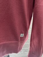 CP company 168A crew knit in sea island cotton.  Colour - Red Bud - Image 6
