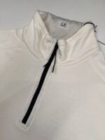 CP company 035A Light Fleece 1/4 zip Sweatshirt in Gauze white  -   XS / P2P 20” - Image 7