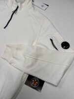 CP company 035A Light Fleece 1/4 zip Sweatshirt in Gauze white  -   XS / P2P 20” - Image 8