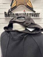 CP Company 159A Diagonal Fleece Hooded Sweatshirt in Black  • XXL / P2P 25” - Image 4