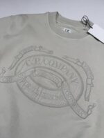 AW26/27 - 
CP COMPANY 174A COTTON FLEECE CREW SWEATSHIRT IN  IVORY 

Large  / P2P 23.5” - Image 5