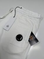 CP COMPANY 161A JOGGING PANT IN LIGHT  FLEECE - WHITE/103 - Large / W34” - Image 2