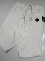 CP COMPANY 161A JOGGING PANT IN LIGHT  FLEECE - WHITE/103 - Large / W34” - Image 5