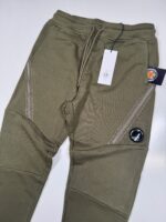 CP COMPANY 084A DIAGONAL RAISED FLEECE JOGGING PANTS IN GREEN / 683 - Image 4