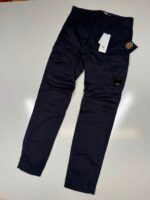 CP Company 056A Satin Stretch Cargo Pants in Navy / 888 - Image 3