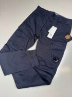 CP Company 056A Satin Stretch Cargo Pants in Navy / 888 - Image 4