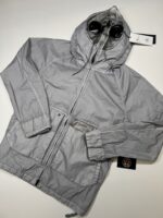 C.P. COMPANY 235A  50 FILI GUM EXPLORER GOGGLE JACKET IN DRIZZLE GREY