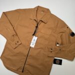 CP COMPANY 158A Gabardine overshirt in Tangerine
