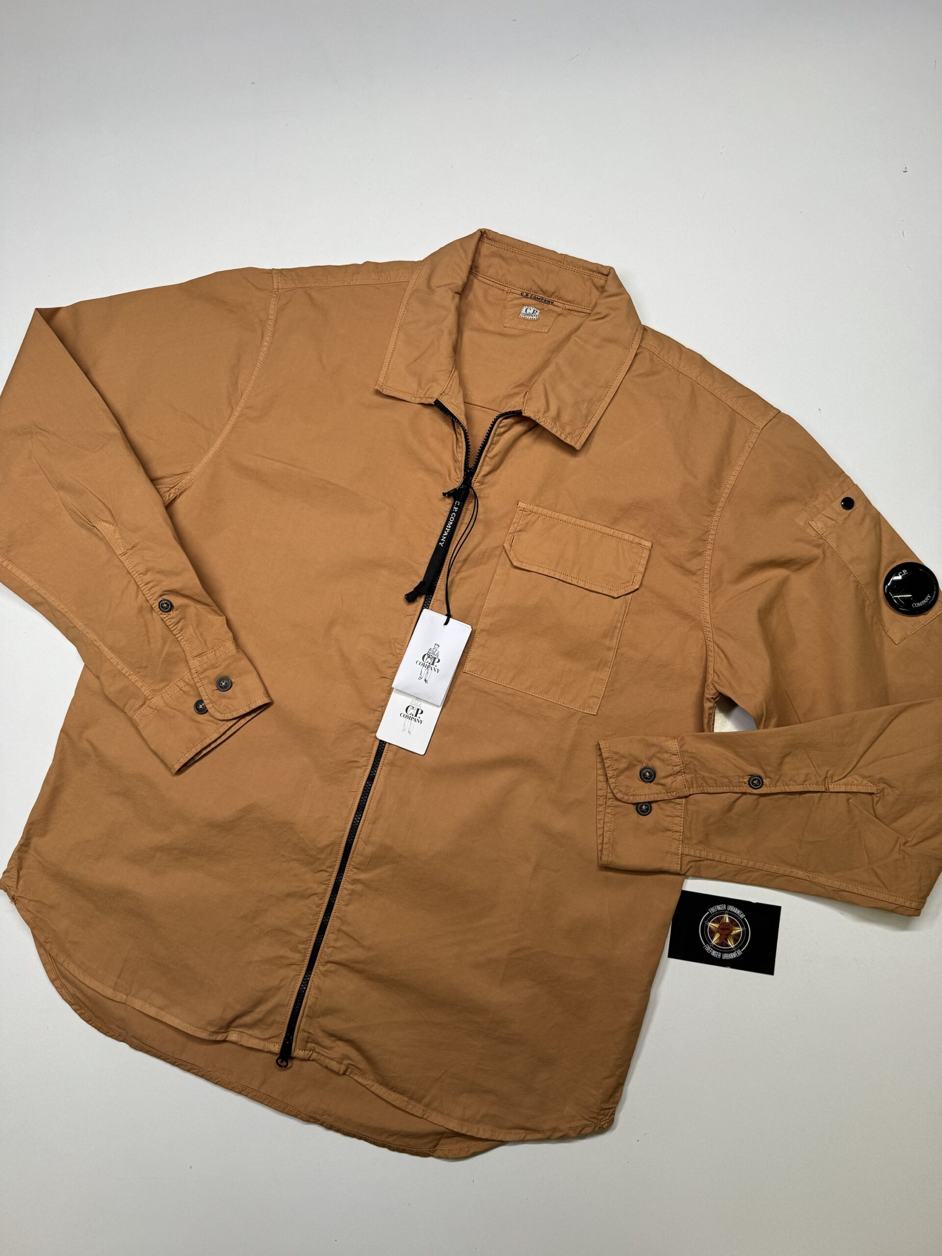 img_6053-4 CP COMPANY 158A Gabardine overshirt in Tangerine - Image 1