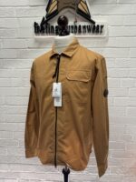 CP COMPANY 158A Gabardine overshirt in Tangerine - Image 4