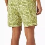 C.P. COMPANY Inca Print Swim Shorts in Flatt Nylon- Green