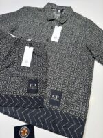 C.P. Company flatt Nylon baja-print cotton shirt + shorts set  - Black - Image 2