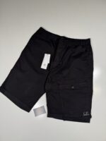 CP Company 293A Bermuda Cargo shorts in Twill Stretch.- Black - Size 54 / w38”