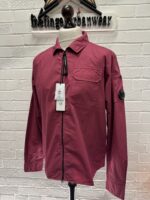 CP COMPANY 158A Gabardine overshirt in Red Bud - Image 3