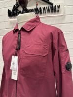 CP COMPANY 158A Gabardine overshirt in Red Bud - Image 4