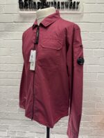 CP COMPANY 158A Gabardine overshirt in Red Bud - Image 5