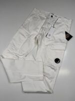 CP Company 056A Satin Stretch Cargo Pants in Gauze White - Image 5