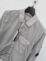 C.P. COMPANY 039A Chrome-R Zipped Overshirt in silver grey   -     XS / P2P 19.5” - Image 2