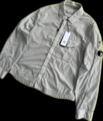 C.P. COMPANY 039A Chrome-R Zipped Overshirt in silver grey   -     XS / P2P 19.5”