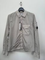 C.P. COMPANY 039A Chrome-R Zipped Overshirt in silver grey   -     XS / P2P 19.5” - Image 3