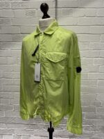C.P. COMPANY 039A Chrome-R Zipped Overshirt in light green   -     XS / P2P 19.5”