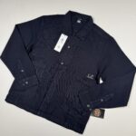 CP Company broken linen/cotton overshirt in navy / 888