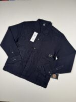 CP Company broken linen/cotton overshirt in navy / 888