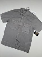 CP Company 210A Linen Short sleeve shirt in Grey /913   -    Large  / 21.5” P2P - Image 2