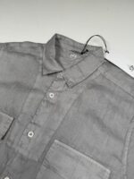 CP Company 210A Linen Short sleeve shirt in Grey /913   -    Large  / 21.5” P2P - Image 3