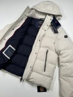 PAUL AND SHARK 4x4 Stretch GOOSE DOWN HOODED JACKET IN IVORY    -  medium   / p2p 22.5” - Image 2