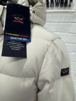 PAUL AND SHARK 4x4 Stretch GOOSE DOWN HOODED JACKET IN IVORY    -  medium   / p2p 22.5” - Image 8