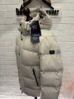 PAUL AND SHARK 4x4 Stretch GOOSE DOWN HOODED JACKET IN IVORY    -  medium   / p2p 22.5” - Image 10