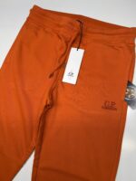CP COMPANY 100B JOGGING PANT IN COTTON DIAGONAL FLEECE - ORANGE/ 448 - Image 5