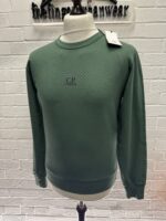CP Company 162A Light Fleece Sweatshirt in Green  -  XS / P2P 20” - Image 3