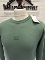 CP Company 162A Light Fleece Sweatshirt in Green  -  XS / P2P 20” - Image 2